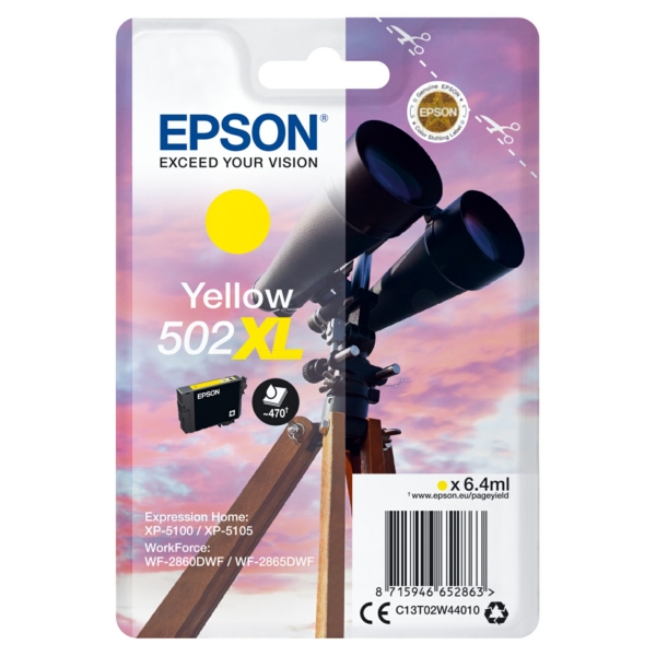 Original Epson C13T02W44010 / 502XL Cartouche d'encre jaune