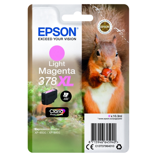 Original Epson C13T37964010 / 378XL Cartouche d'encre magenta claire