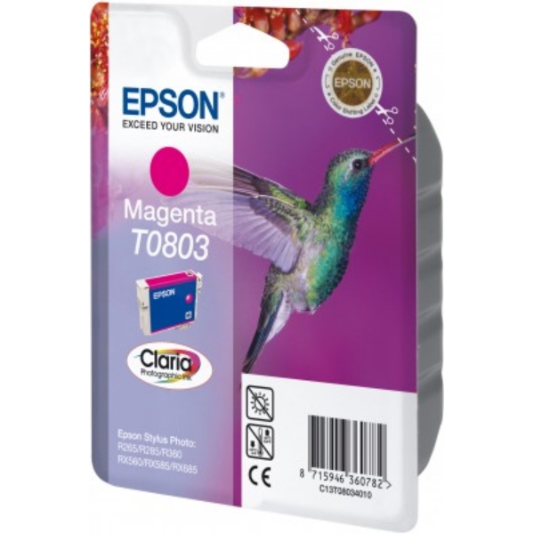 Original Epson C13T08034011 / T0803 Cartouche d'encre magenta