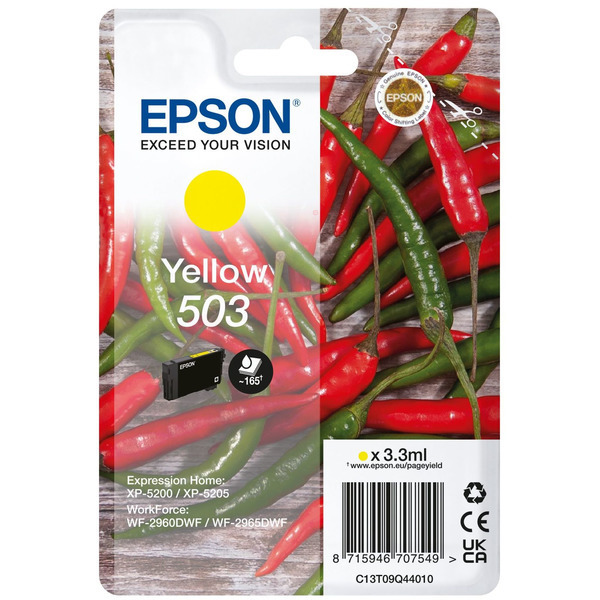Original Epson C13T09Q44010 / 503 Cartouche d'encre jaune