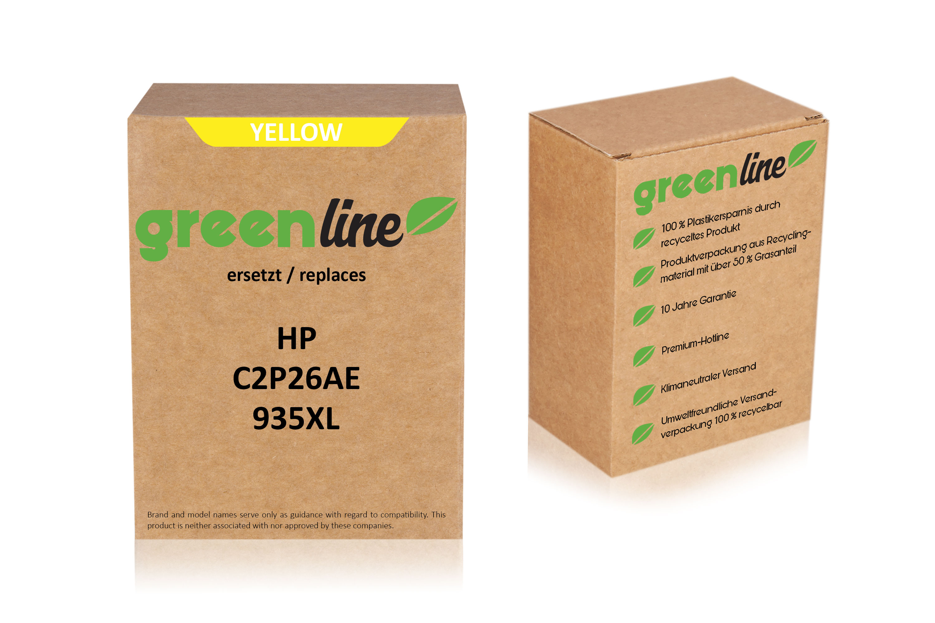 greenline remplace HP C2P26AE / 935XL Cartouche d'encre, jaune