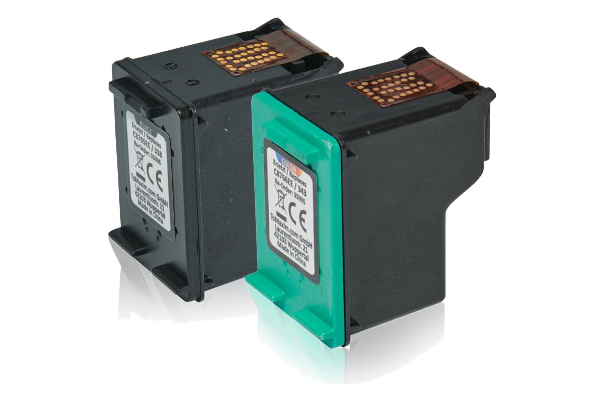 Multipack compatible avec HP SD449EE / 338+343 contient 2x cartouche d'impression