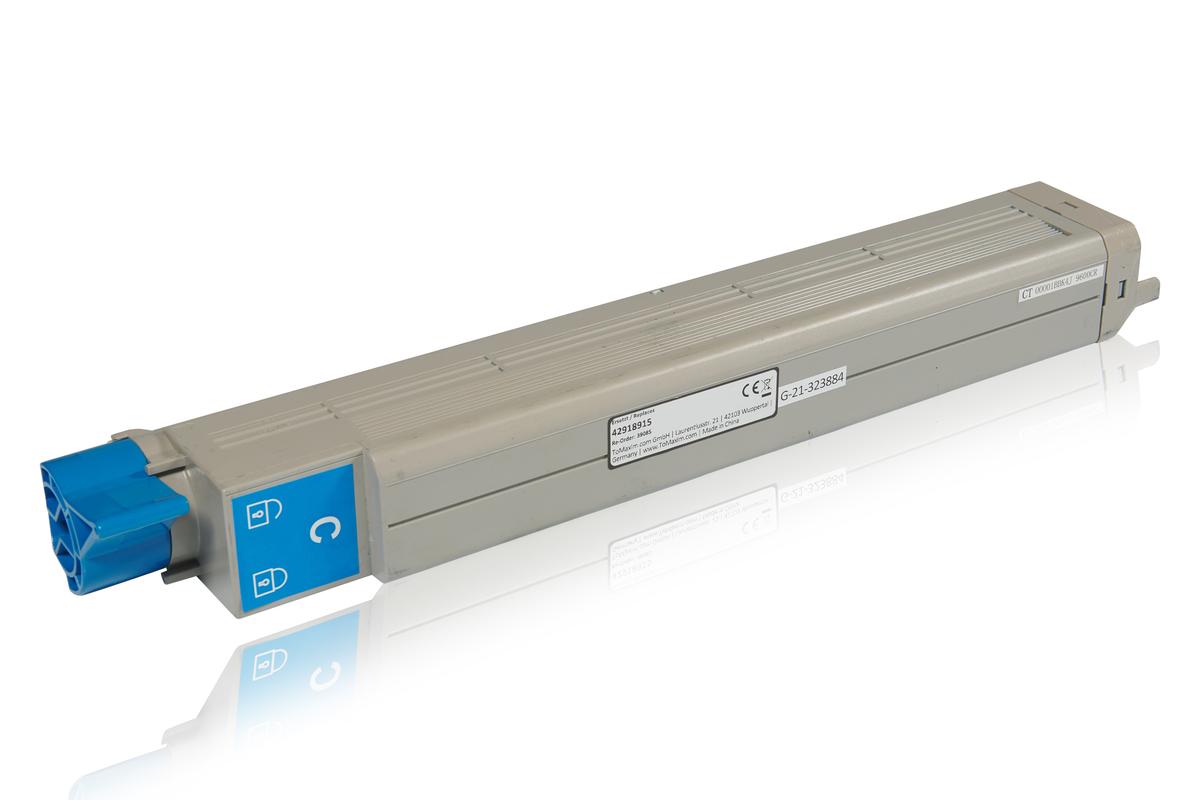 Alternative à OKI 42918915 / C9650 Cartouche toner, cyan