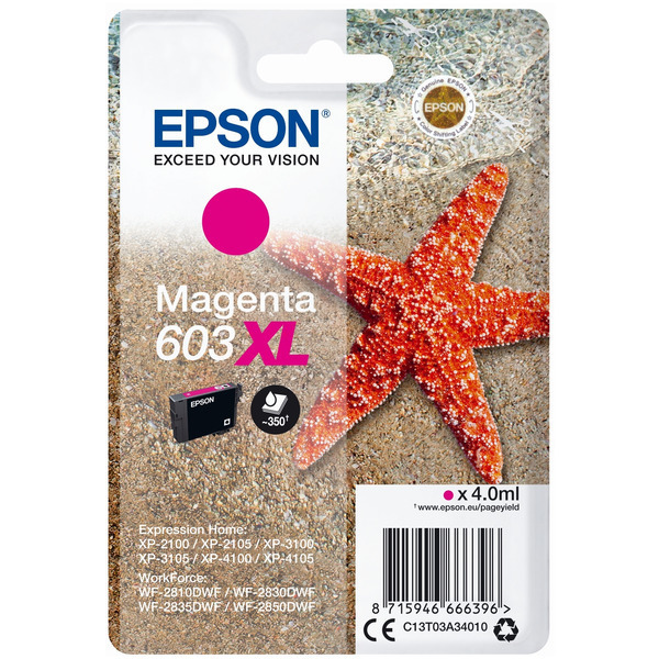 Original Epson C13T03A34010 / 603XL Cartouche d'encre magenta