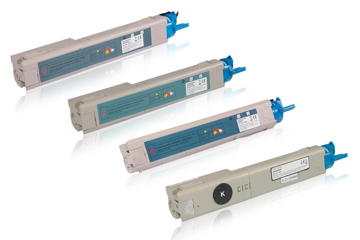 Multipack compatible avec OKI 43459436 contient 4x Cartouche toner