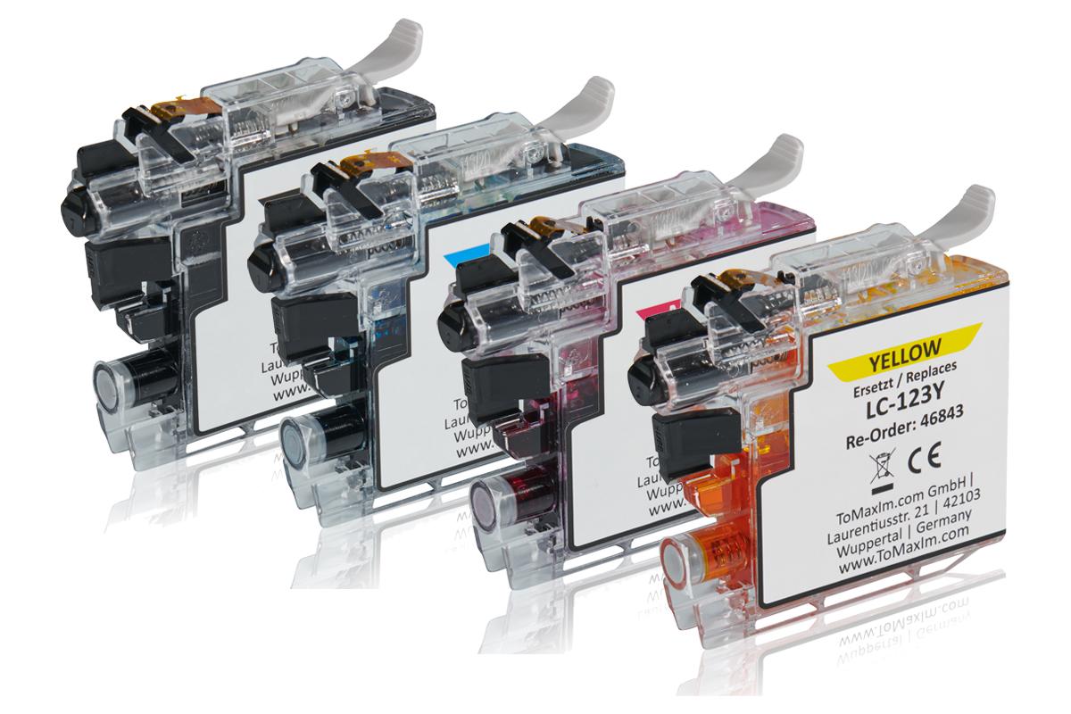 Multipack compatible avec Brother LC-123 VAL BPDR XXL contient 4x Cartouche d'encre