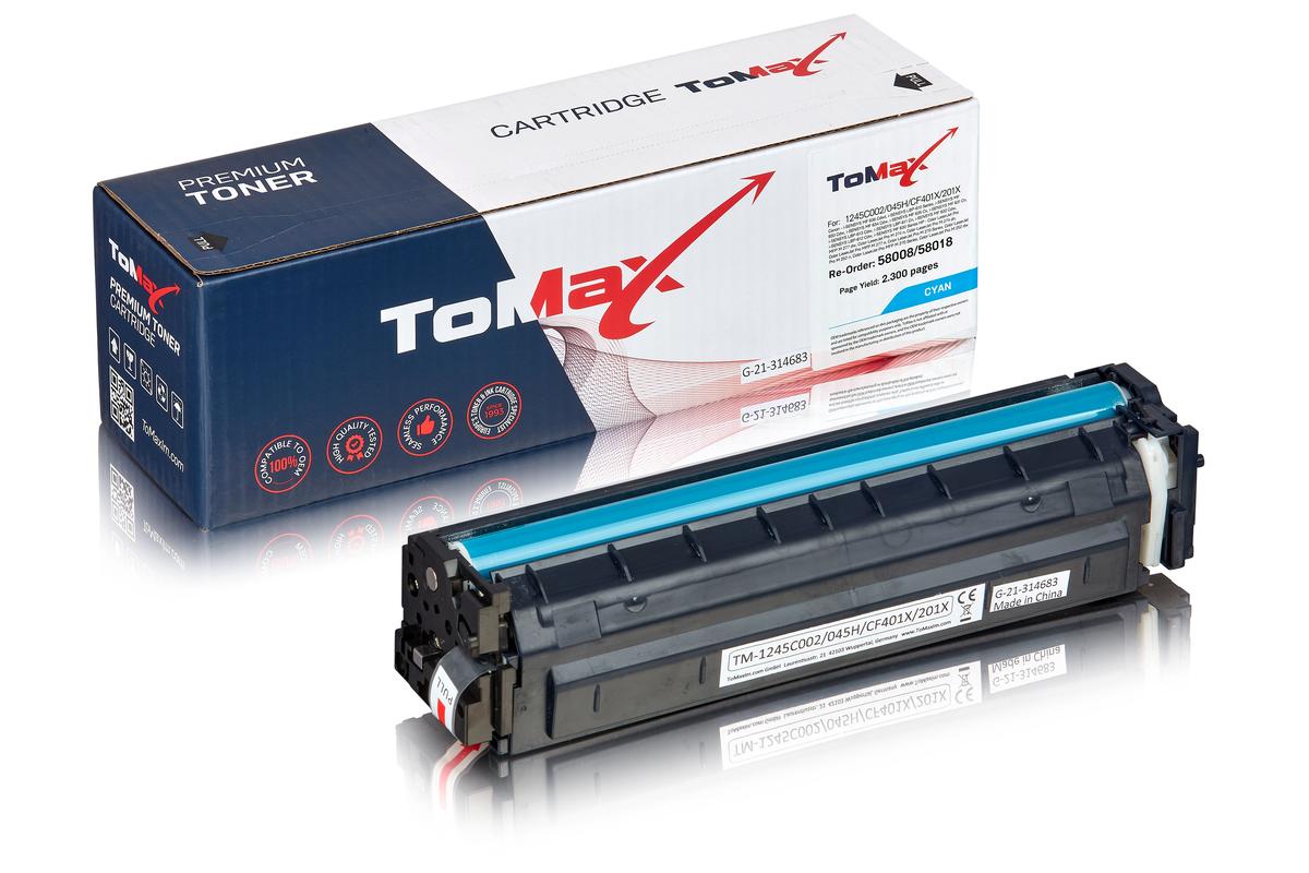 ToMax Premium remplace le toner HP CF401X / 201X, cyan
