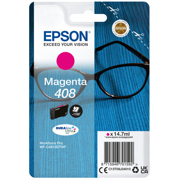 Original Epson C13T09J34010 / 408 Cartouche d'encre magenta