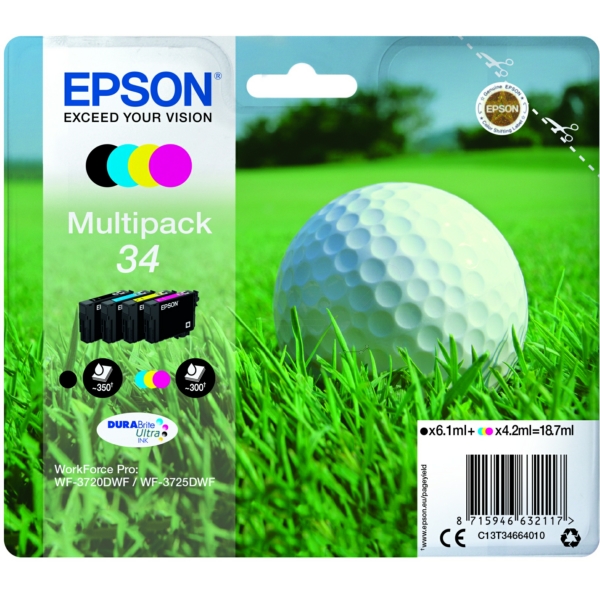 Original Epson C13T34664010 / 34 Cartouche d'encre multi pack