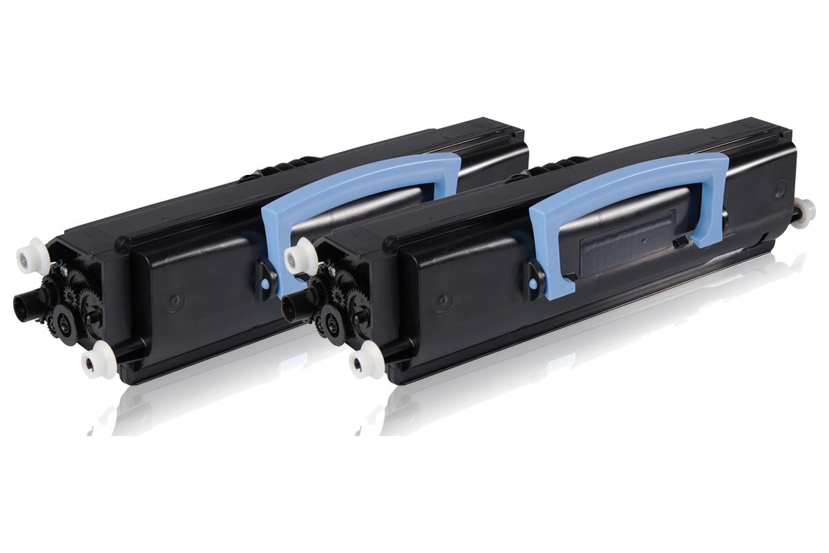 Set économique compatible avec Lexmark E250A21E contient 2x Cartouche toner