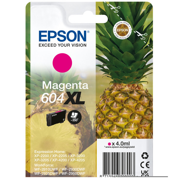 Original Epson C13T10H34010 / 604XL Cartouche d'encre magenta