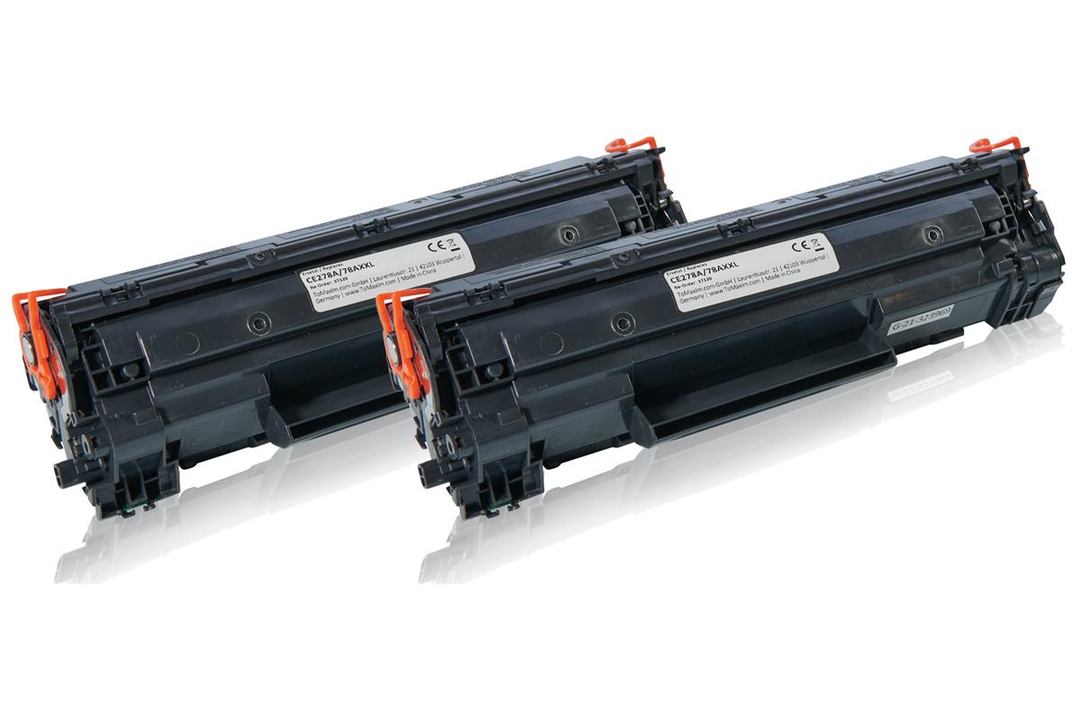 Set économique compatible avec HP CE 278 A / 78A contient 2x Cartouche toner