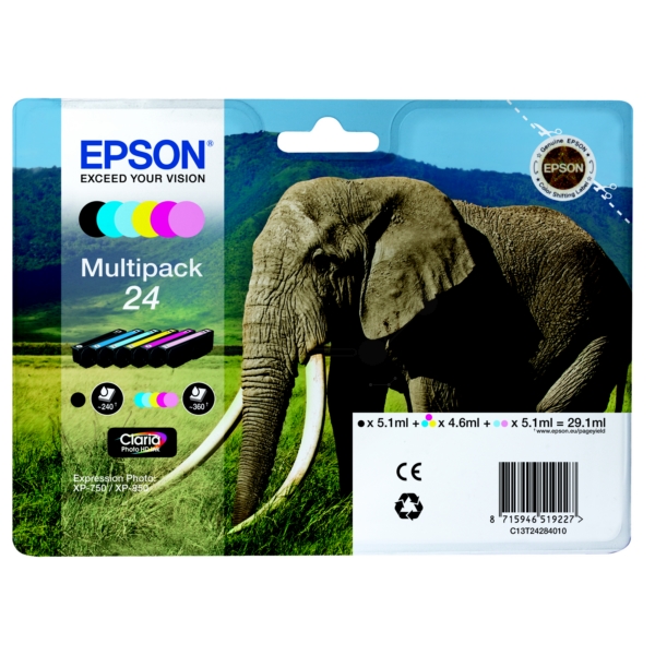 Original Epson C13T24284011 / 24 Cartouche d'encre multi pack
