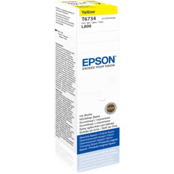 Bouteille d’encre jaune Epson C13T67344A / T6734 originale