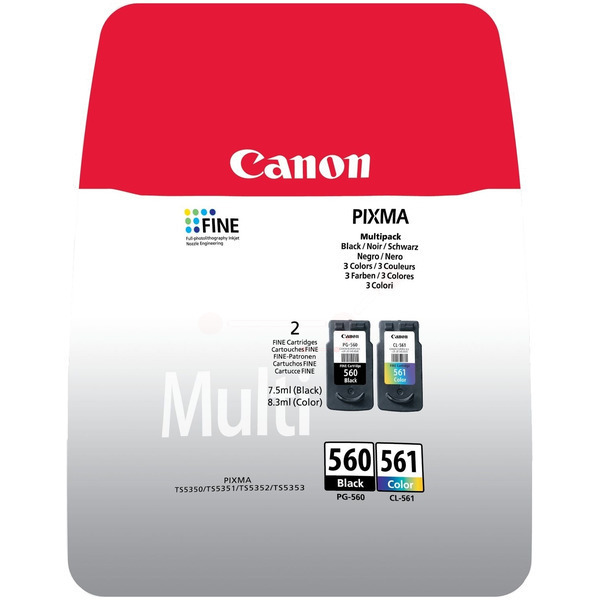 Original Canon 3713C008 / PG560+CL561 Cartouche à tête d'impression multi pack