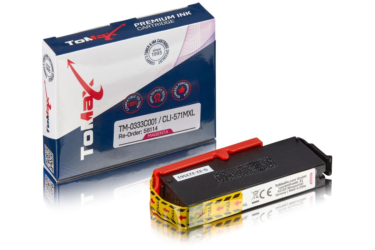ToMax Premium alternative à Canon 0333C001 / CLI-571MXL Cartouche d'encre, magenta