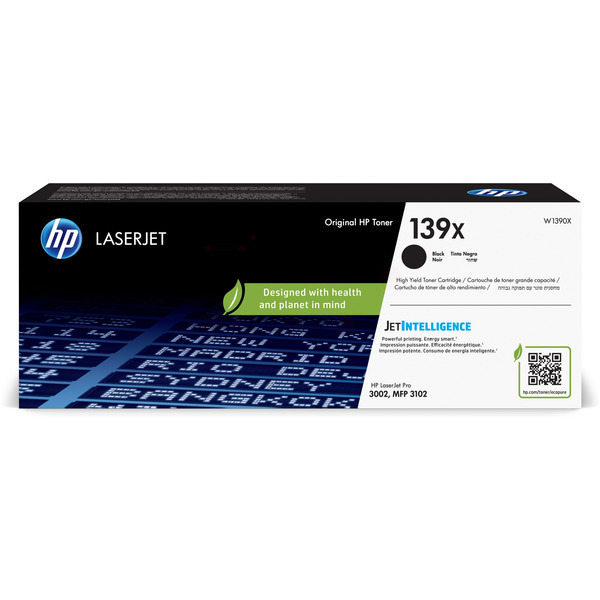 Cartouche de toner noir HP W1390X / 139X d’origine