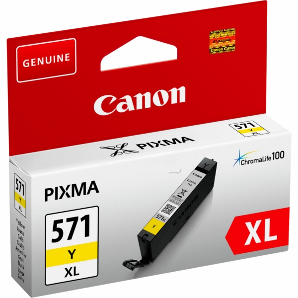 Original Canon 0334C001 / CLI571YXL Cartouche d'encre jaune