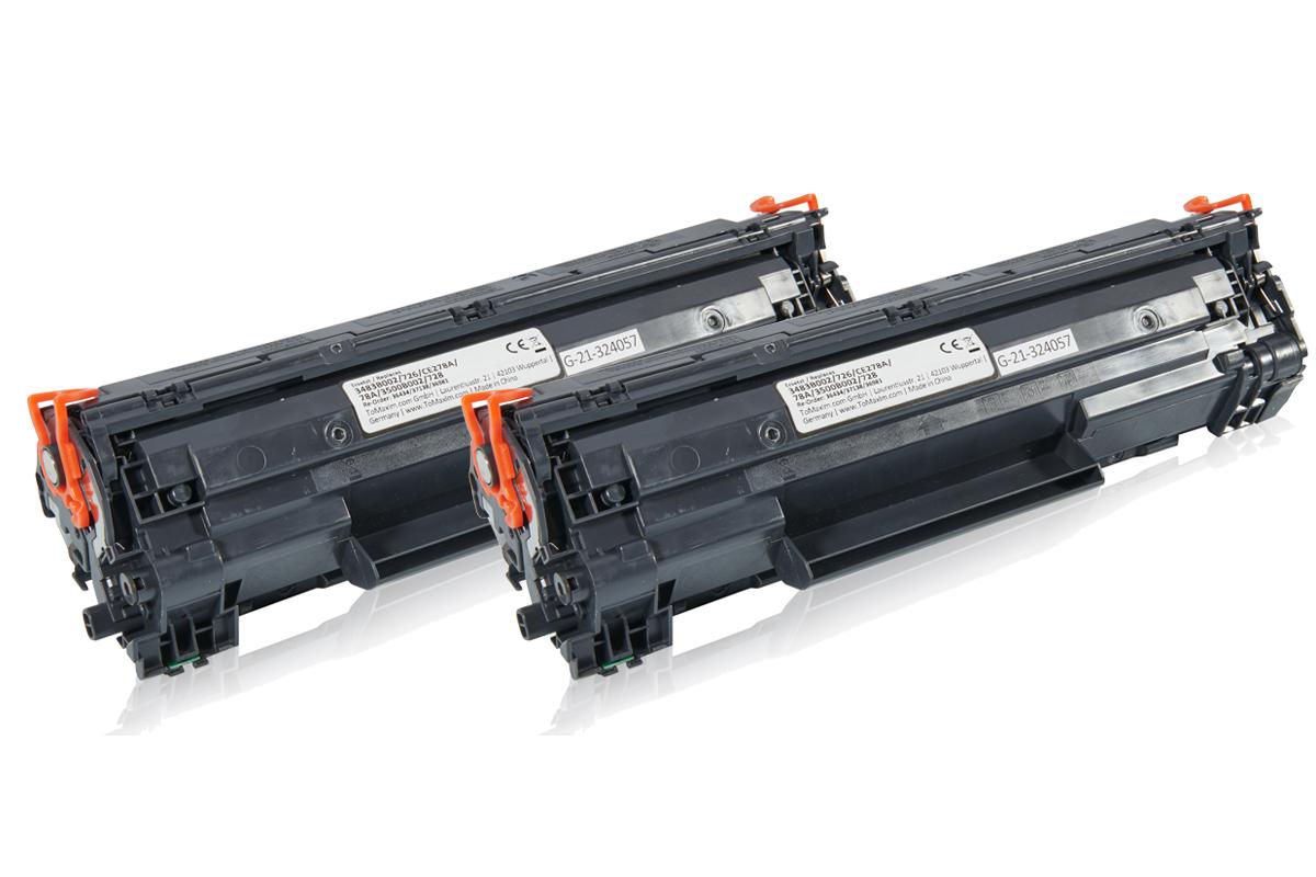 Set économique compatible avec Canon 3500B002 / 728 contient 2x Cartouche toner