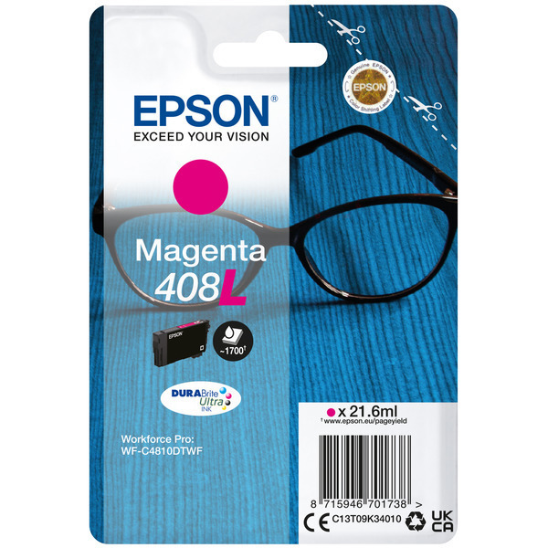 Original Epson C13T09K34010 / 408L Cartouche d'encre magenta