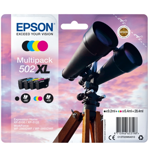 Original Epson C13T02W64010 / 502XL Cartouche d'encre multi pack