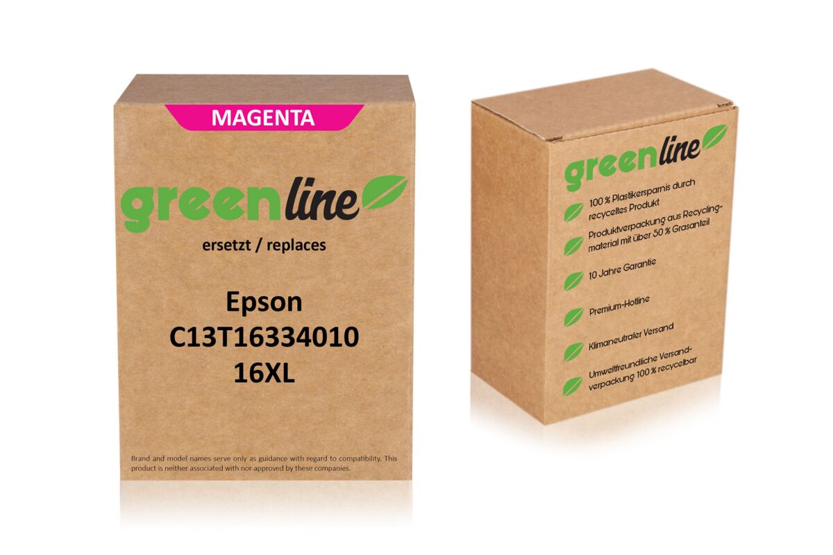 greenline remplace Epson C 13 T 16334010 / 16XL Cartouche d'encre, magenta