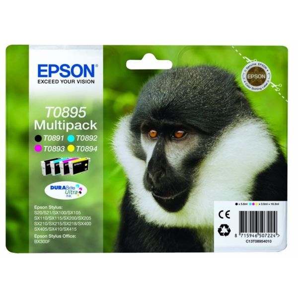 Original Epson C13T08954011 / T0895 Cartouche d'encre multi pack