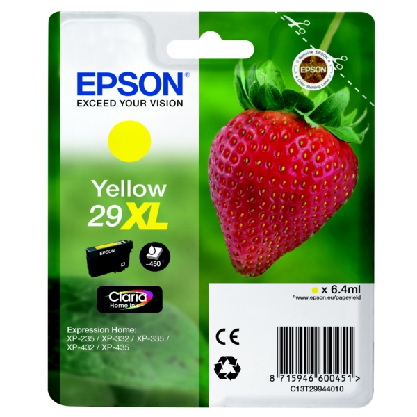 Original Epson C13T29944012 / 29XL Cartouche d'encre jaune
