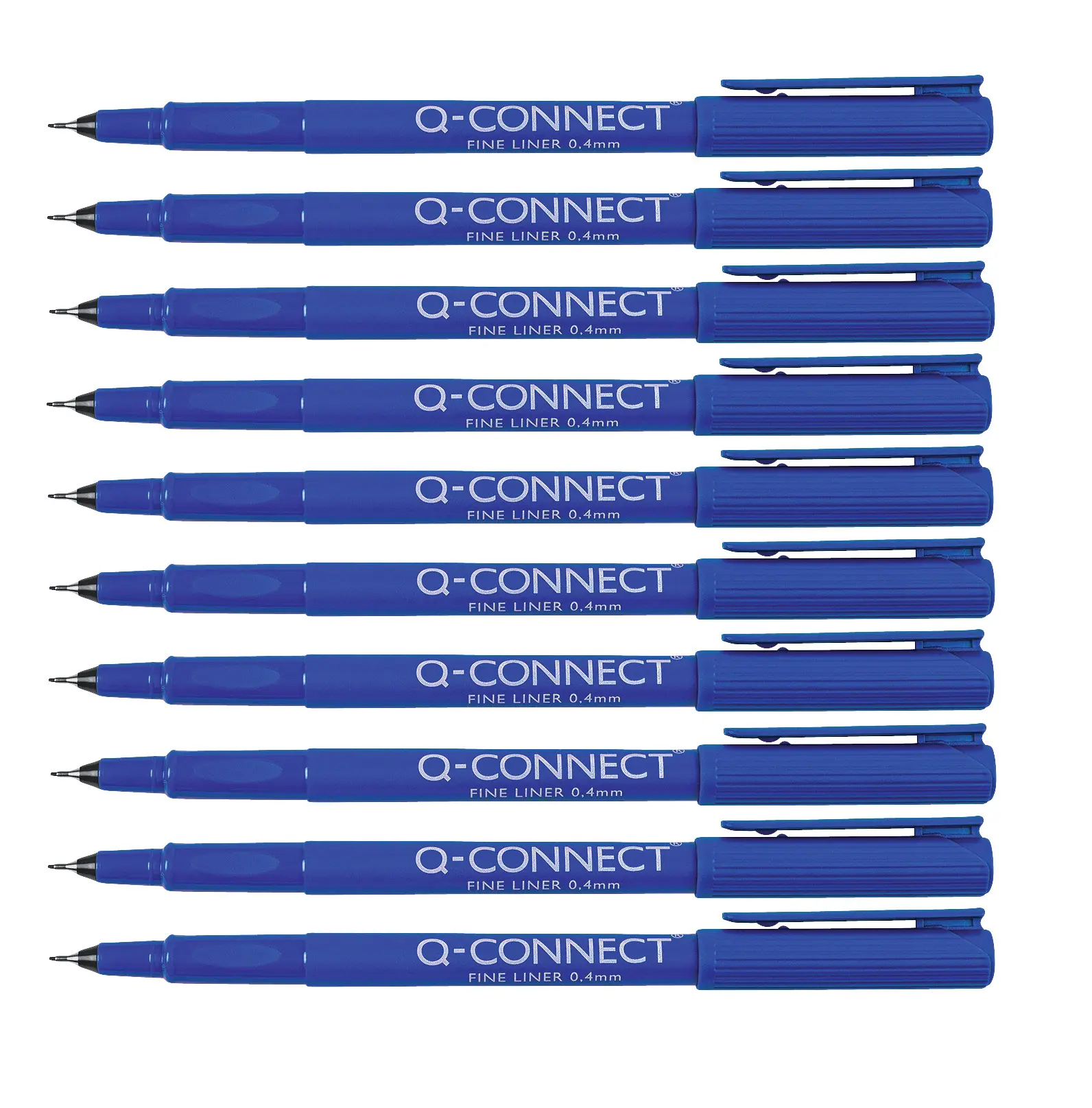 Q-CONNECT Liner fin, 0,4mm, bleu, (10 pièces)