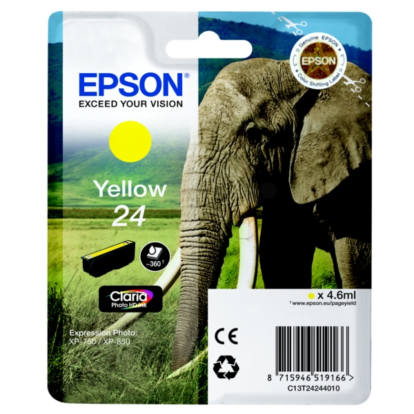 Original Epson C13T24244012 / 24 Cartouche d'encre jaune