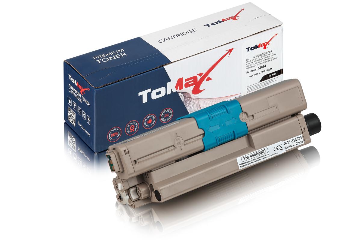 ToMax Premium alternative à OKI 44469803 Cartouche toner, noir