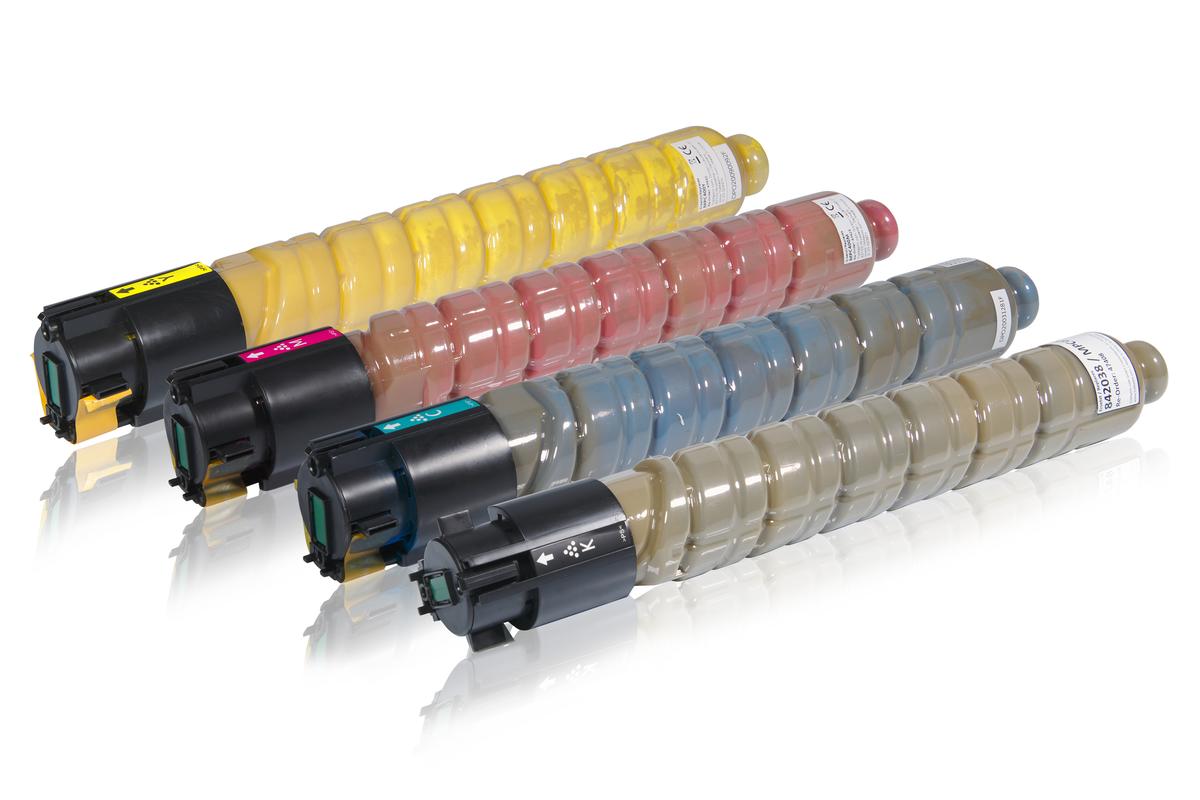Multipack compatible avec Ricoh 842038 contient 4x Cartouche toner