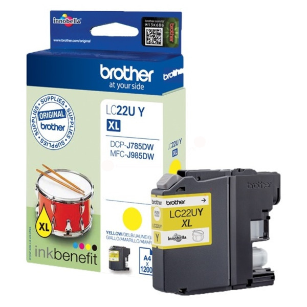 Original Brother LC22UY Cartouche d'encre jaune