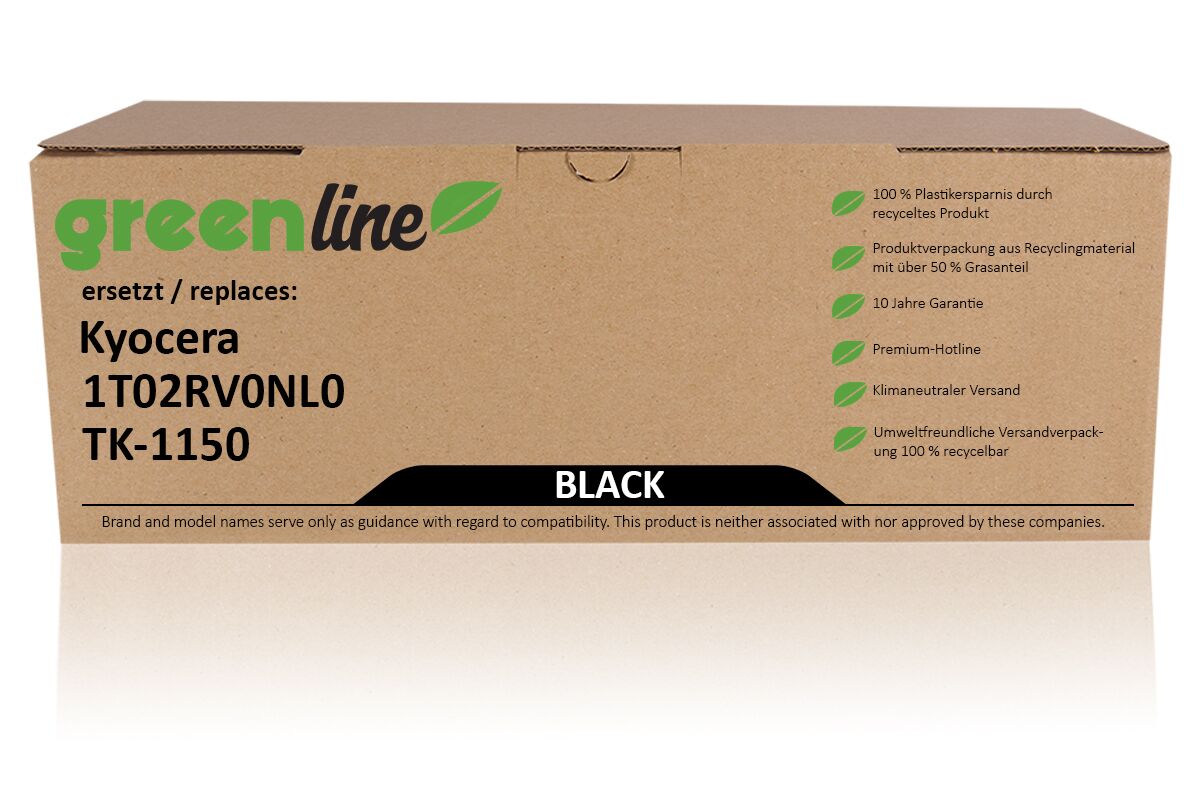 greenline remplace Kyocera 1T02RV0NL0 / TK-1150 XL Cartouche toner, noir