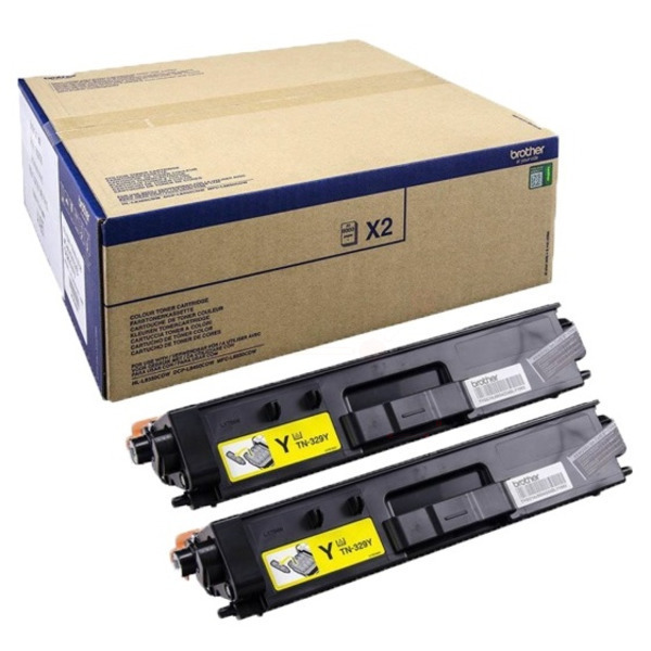 Original Brother TN329YTWIN Toner jaune