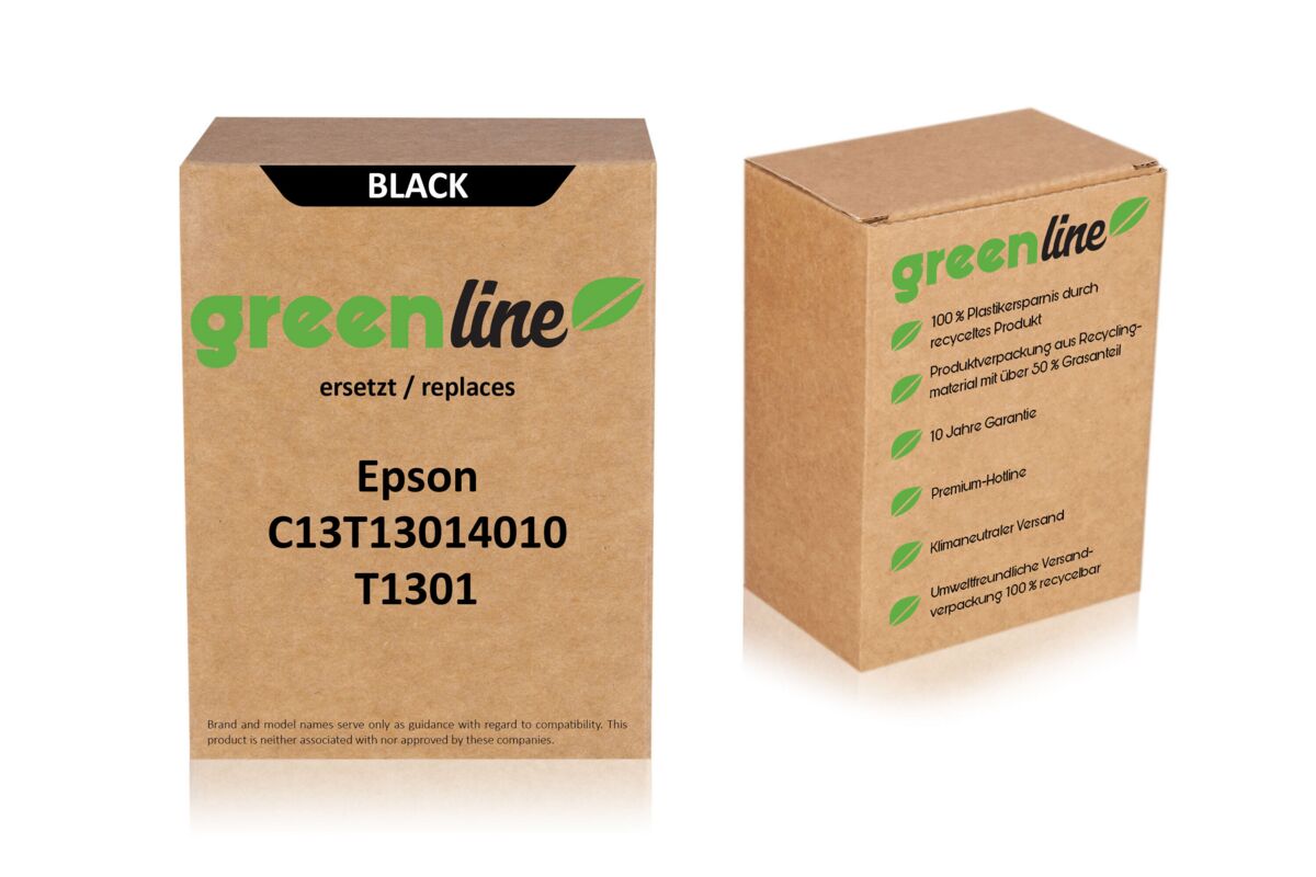 greenline remplace Epson C13T13014010 / T1301 Cartouche d'encre, noir