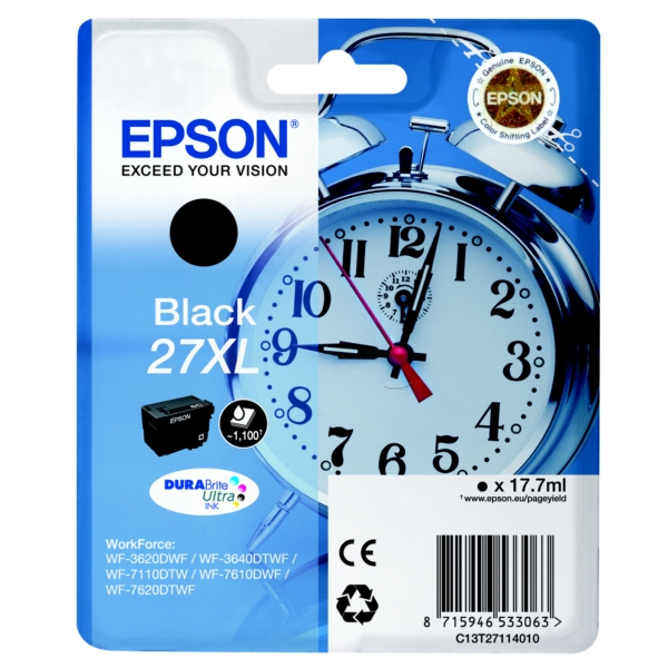 Original Epson C13T27114012 / 27XL Cartouche d'encre noire