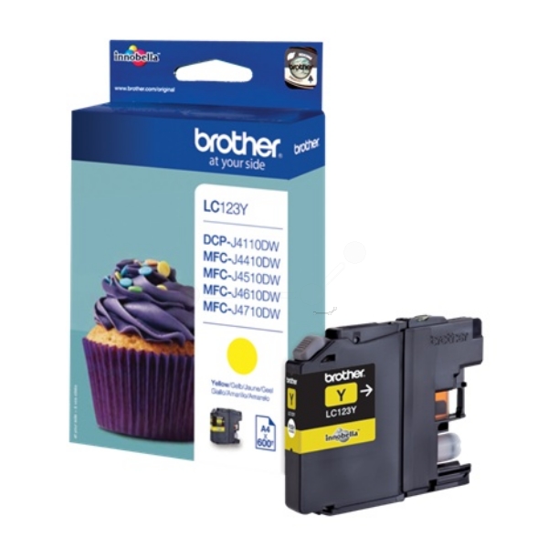 Original Brother LC123YBP Cartouche d'encre jaune