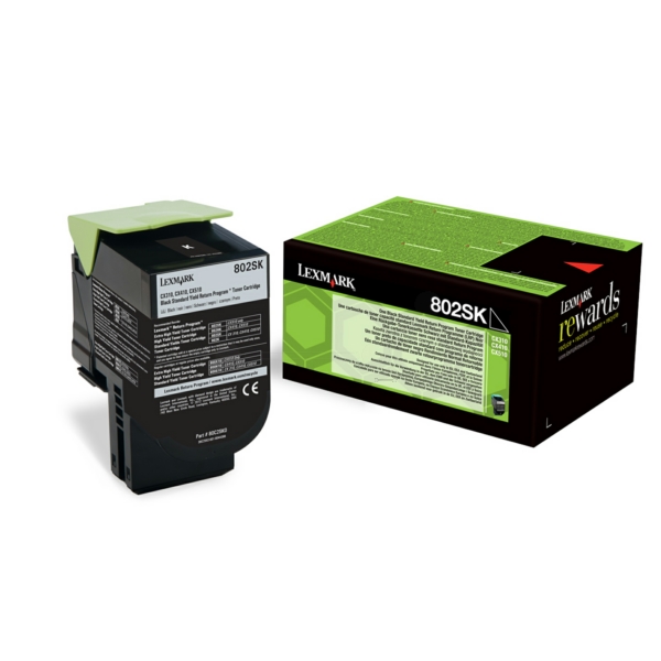 Original Lexmark 80C2SK0 / 802SK Toner noir