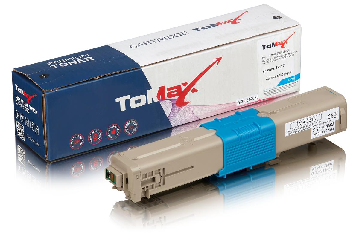 ToMax Premium alternative à OKI 44973535 Cartouche toner, cyan
