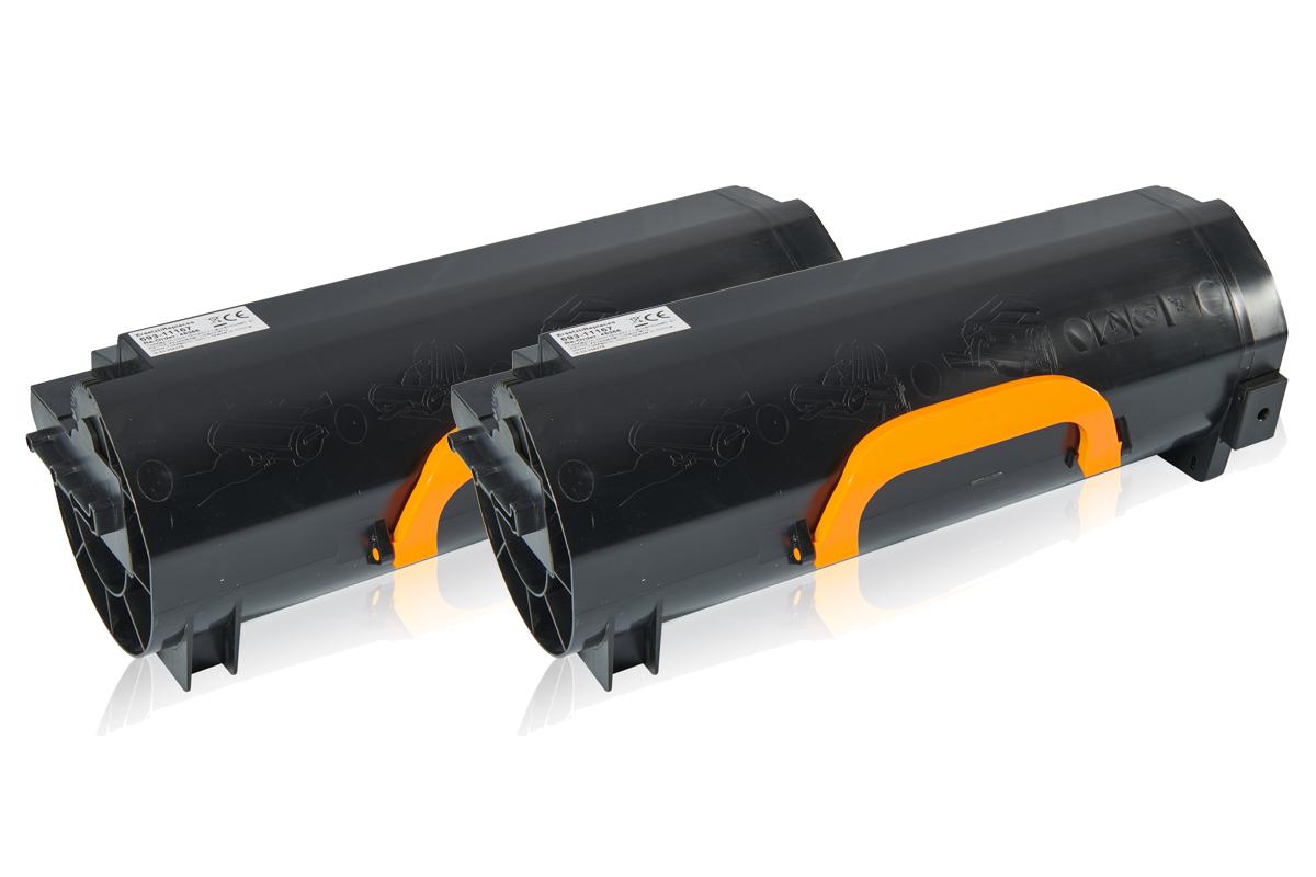 Set économique compatible avec Dell 593-11167 / C3NTP contient 2x Cartouche toner