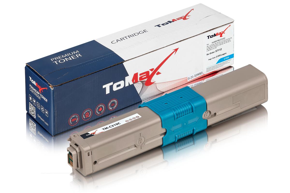 ToMax Premium alternative à OKI 44469706 Cartouche toner, cyan
