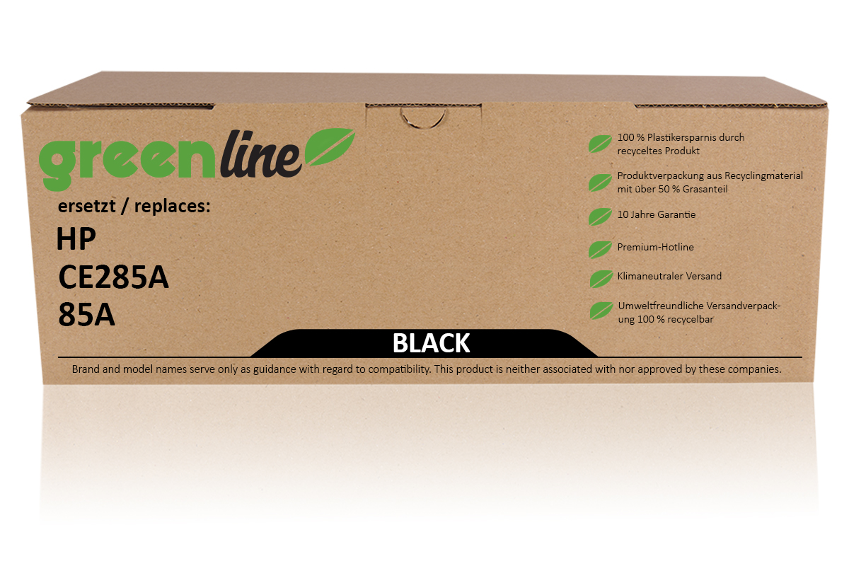 greenline remplace HP CE 285 A / 85A XL Cartouche toner, noir