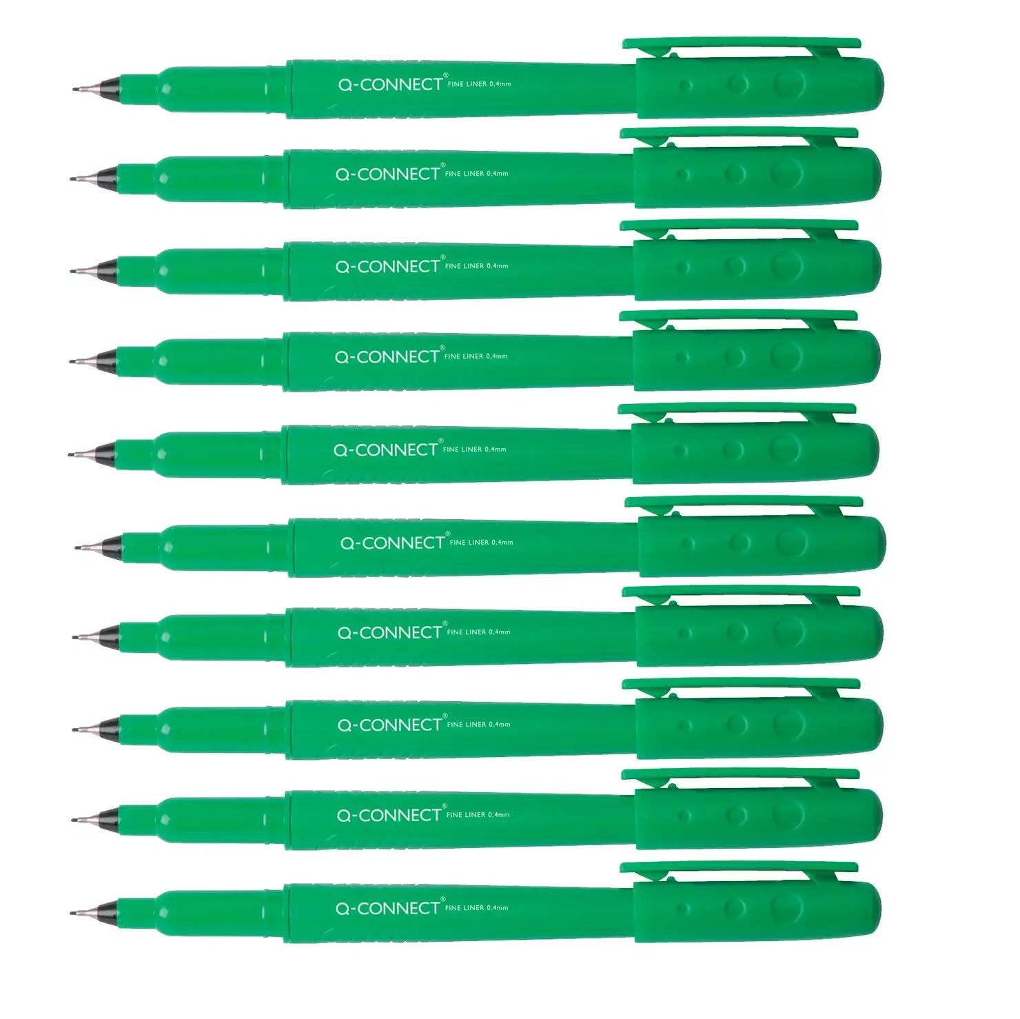 Q-CONNECT Liner fin, 0,4mm, vert, (10 pièces)