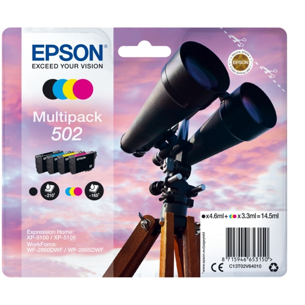 Original Epson C13T02V64010 / 502 Cartouche d'encre multi pack