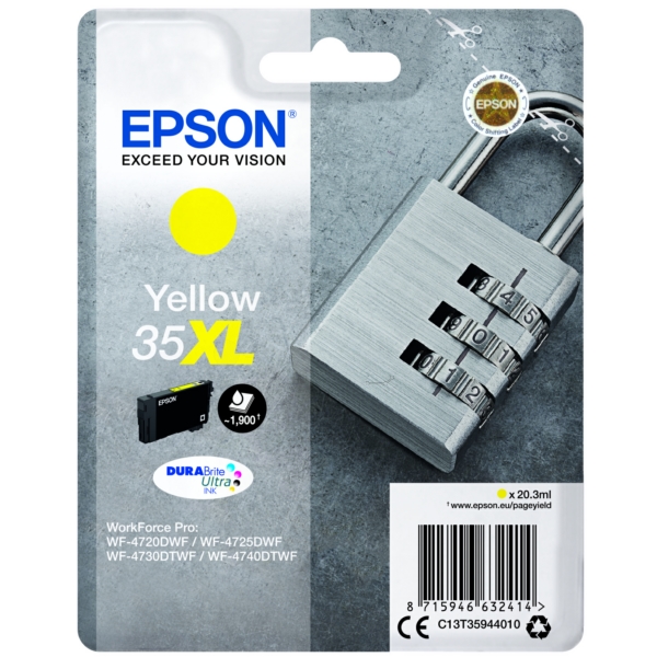 Original Epson C13T35944010 / 35XL Cartouche d'encre jaune