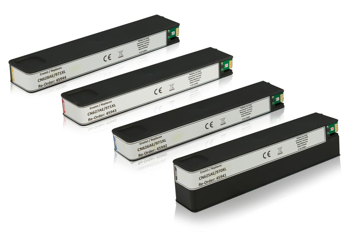 Multipack compatible avec HP CN625AE / 970XL contient 4x Cartouche d'encre