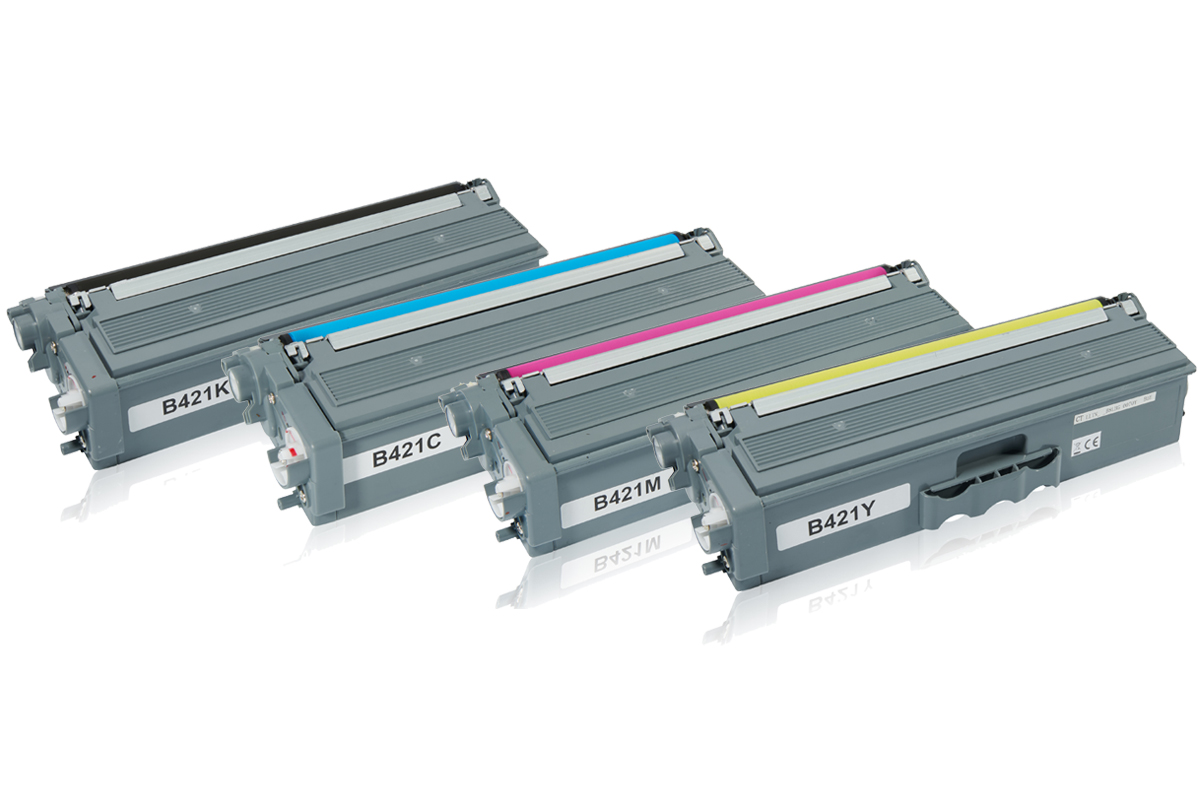 Multipack compatible avec Brother TN-421 contient 4x Cartouche toner